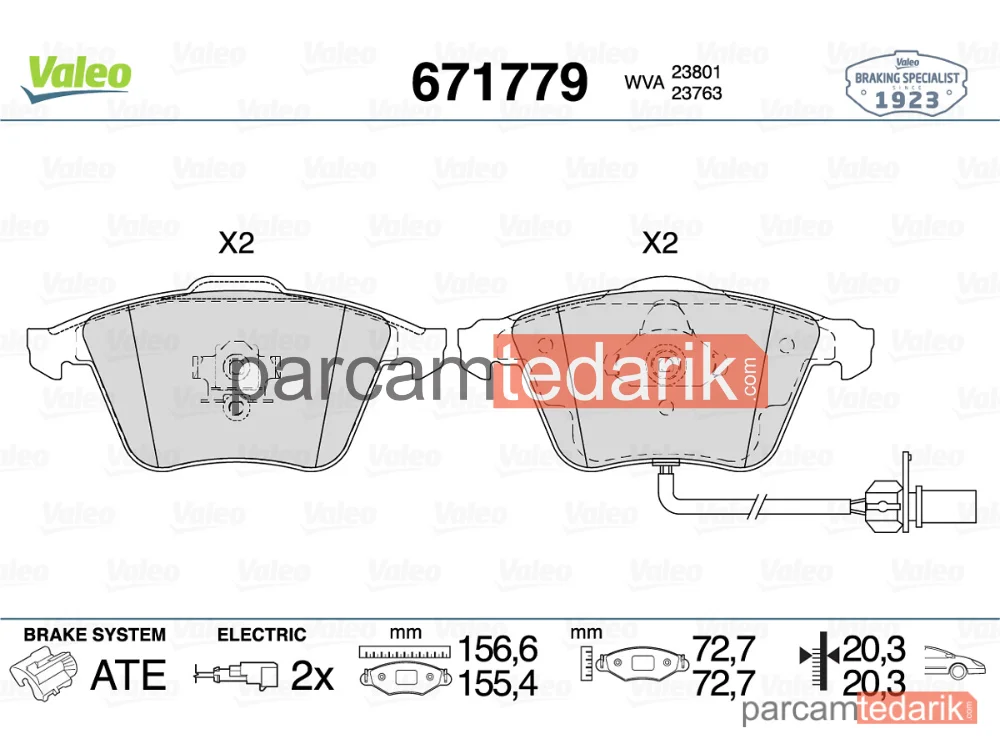 671779 | Fren Balatası — Audi A8 D3